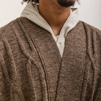 O by Jan-Jan Van Essche Cable Knit Robe, Dark Mix