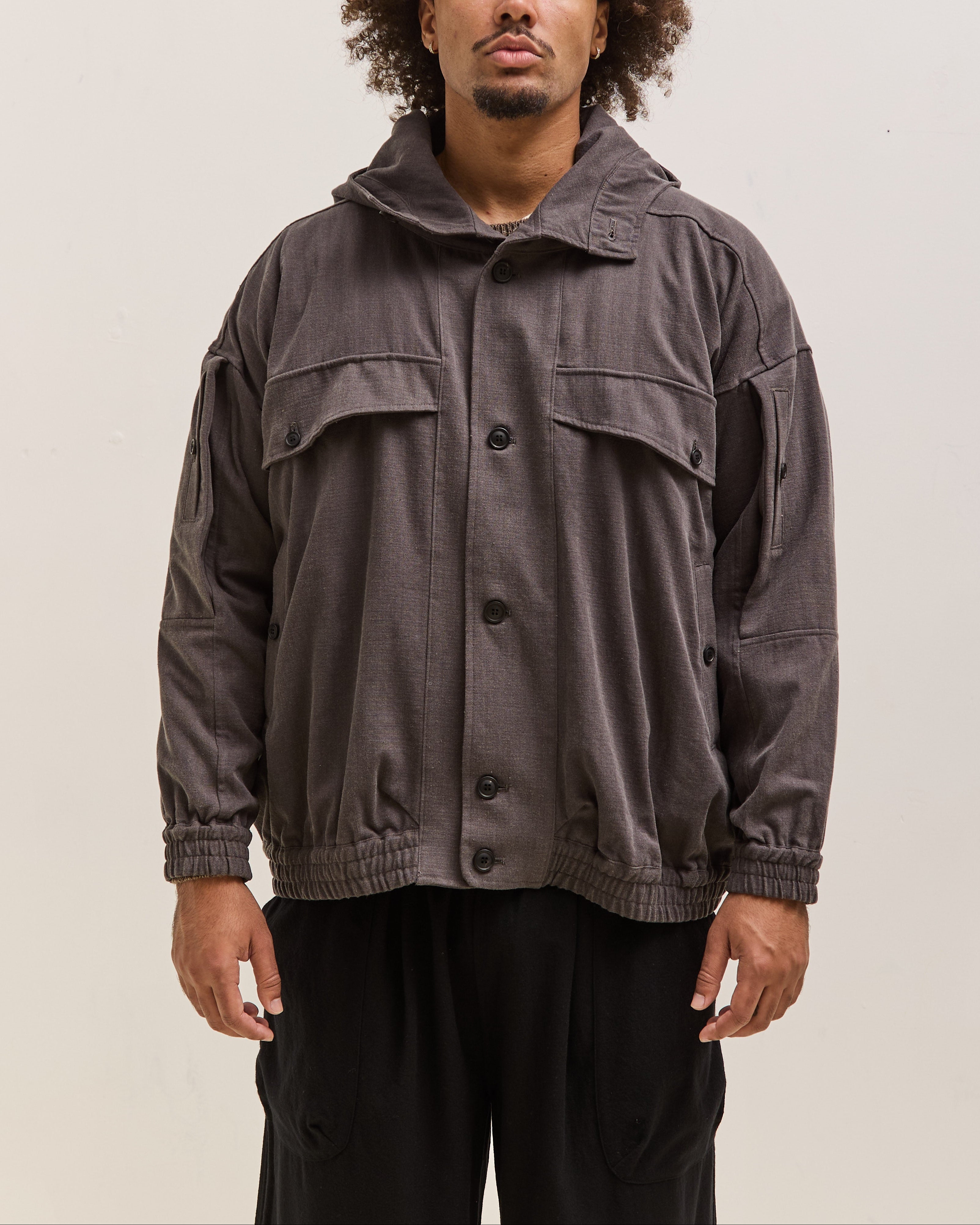 Jan-Jan Van Essche Hooded Cardiganパーカー Jan-Jan Van Essche Cotton Oversized Hooded Jacket in Rust | Santa