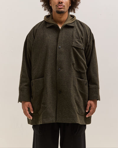 O by Jan-Jan Van Essche Wool Middle Coat, Hunter