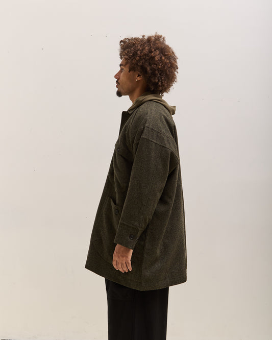 O by Jan-Jan Van Essche Wool Middle Coat, Hunter