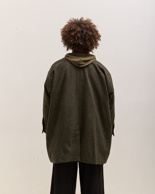 O by Jan-Jan Van Essche Wool Middle Coat, Hunter