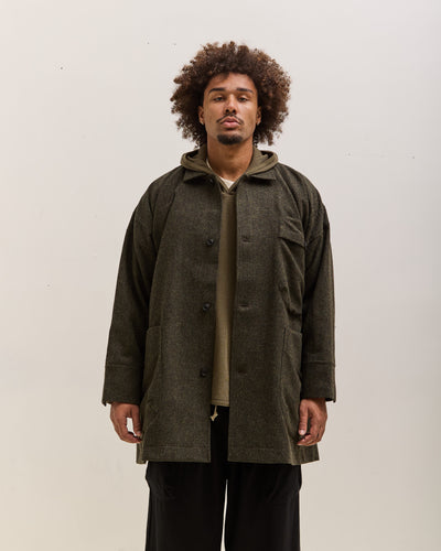 O by Jan-Jan Van Essche Wool Middle Coat, Hunter