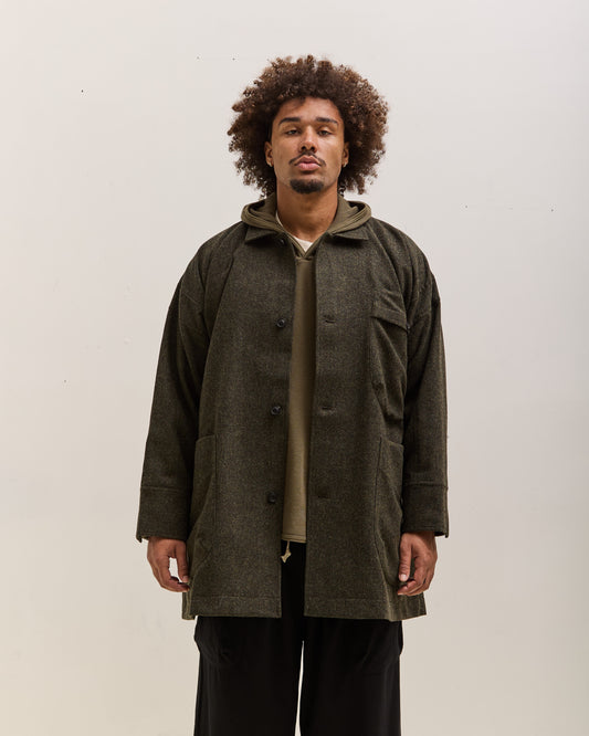 O by Jan-Jan Van Essche Wool Middle Coat, Hunter