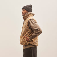 OrSlow Unisex Boa Fleece Vest, African Pattern