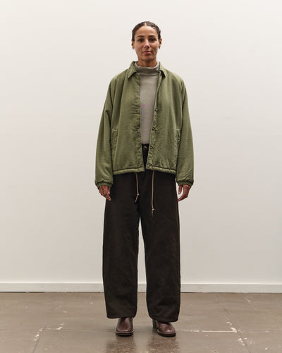 orSlow Vintage Washed Coach Jacket With Fleece Lining, Dark Olive