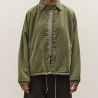 orSlow Vintage Washed Coach Jacket With Fleece Lining, Dark Olive