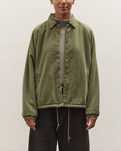 orSlow Vintage Washed Coach Jacket With Fleece Lining, Dark Olive
