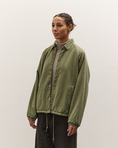 orSlow Vintage Washed Coach Jacket With Fleece Lining, Dark Olive