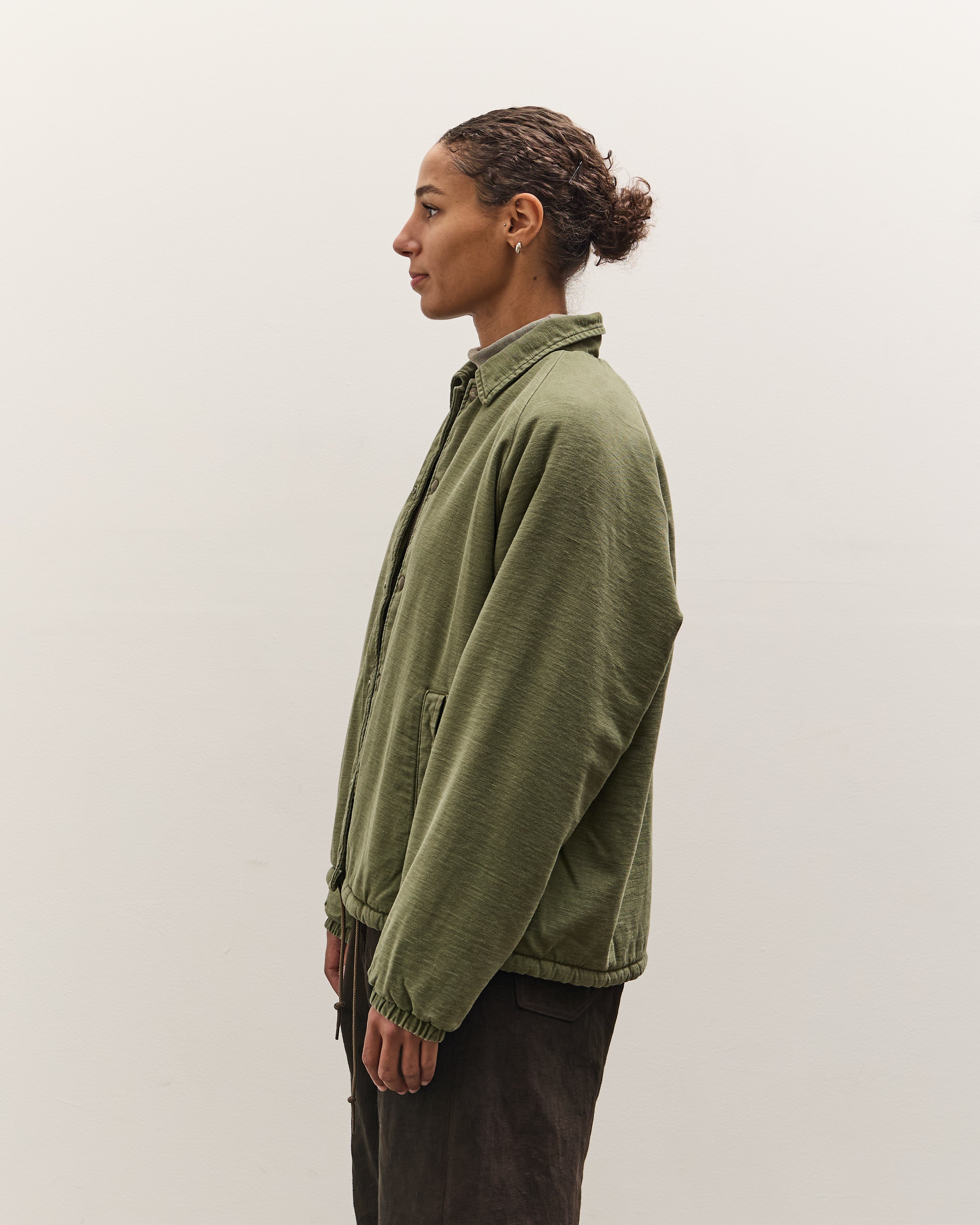 orSlow Vintage Washed Coach Jacket With Fleece Lining, Dark Olive