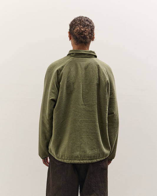 orSlow Vintage Washed Coach Jacket With Fleece Lining, Dark Olive