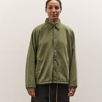 orSlow Vintage Washed Coach Jacket With Fleece Lining, Dark Olive