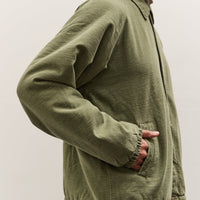 orSlow Vintage Washed Coach Jacket With Fleece Lining, Dark Olive