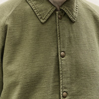 orSlow Vintage Washed Coach Jacket With Fleece Lining, Dark Olive
