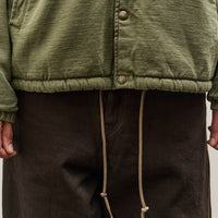 orSlow Vintage Washed Coach Jacket With Fleece Lining, Dark Olive