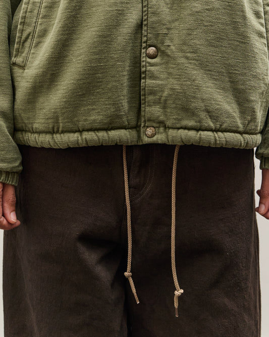 orSlow Vintage Washed Coach Jacket With Fleece Lining, Dark Olive