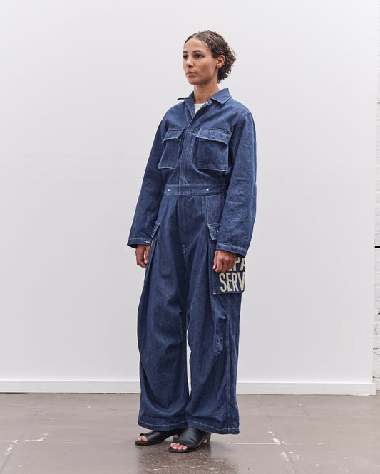 Kapital 11.5Oz Denim Monkey Jumpsuit, Factory-Repair & Embroidery, Idg