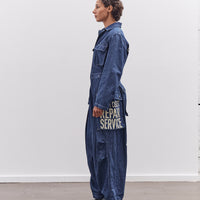 Kapital 11.5Oz Denim Monkey Jumpsuit, Factory-Repair & Embroidery, Idg