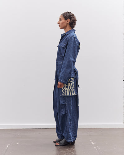 Kapital 11.5Oz Denim Monkey Jumpsuit, Factory-Repair & Embroidery, Idg