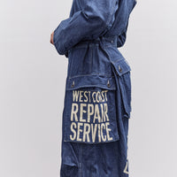 Kapital 11.5Oz Denim Monkey Jumpsuit, Factory-Repair & Embroidery, Idg