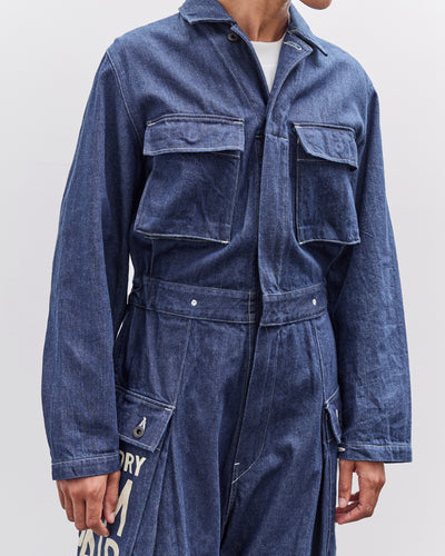 Kapital 11.5Oz Denim Monkey Jumpsuit, Factory-Repair & Embroidery, Idg