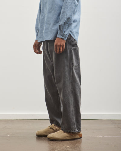 orSlow Dad's Fit Painter Pants, Black Denim Stone