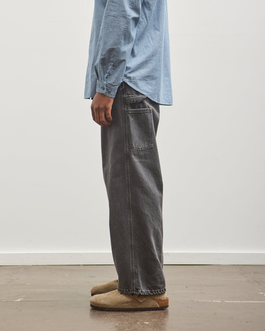 orSlow Dad's Fit Painter Pants, Black Denim Stone