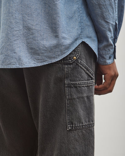 orSlow Dad's Fit Painter Pants, Black Denim Stone