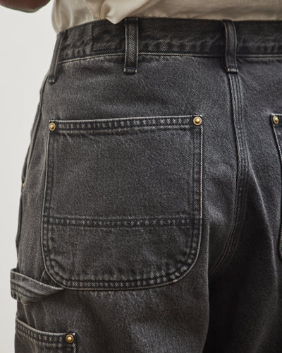 orSlow Dad's Fit Painter Pants, Black Denim Stone