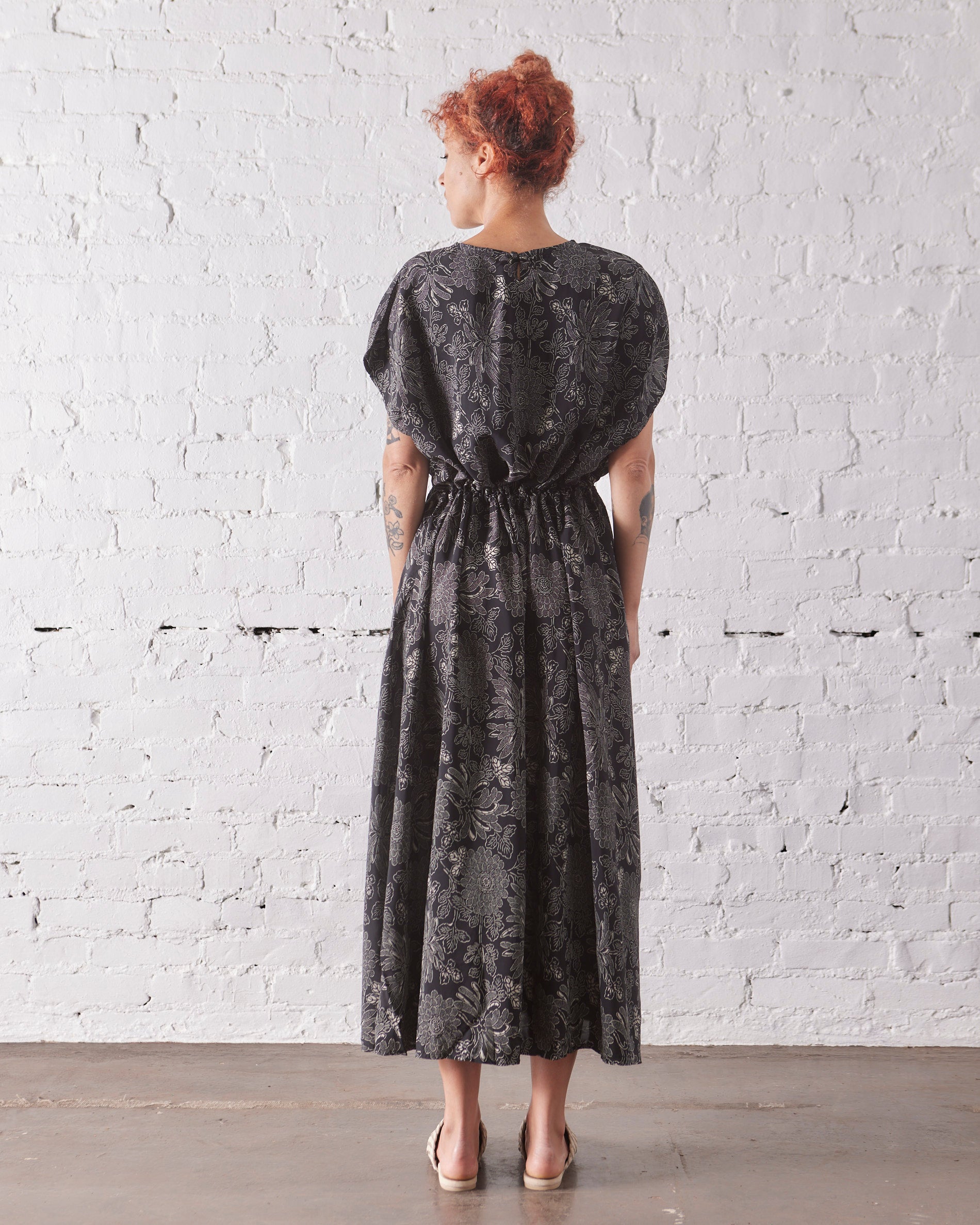 Orslow Old Japanese Flower Print Dress, Multi – Glasswing