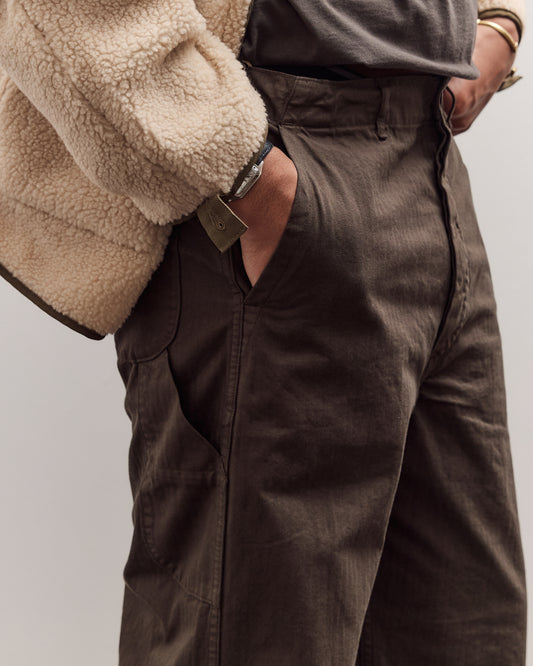 orSlow Wide Fit French Work Pant, Coffee Brown