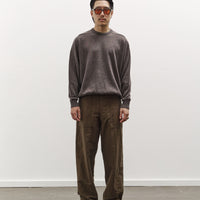 orSlow Simple Crewneck Sweater, Coffee Brown