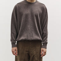 Man wearing a brown sweater and sunglasses against a plain background