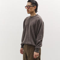 orSlow Simple Crewneck Sweater, Coffee Brown