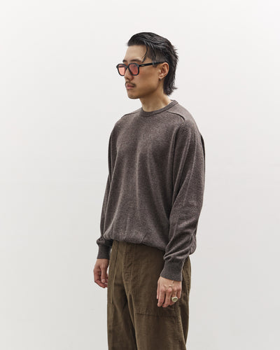 orSlow Simple Crewneck Sweater, Coffee Brown