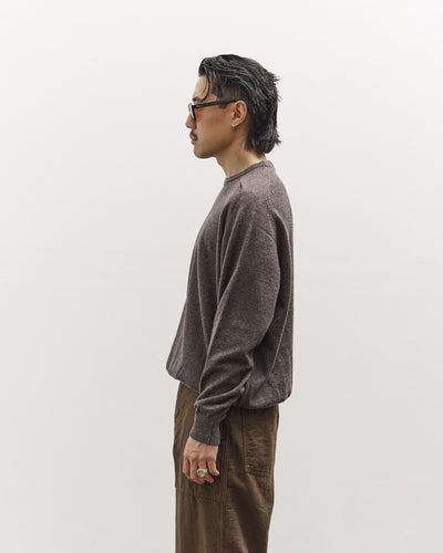 orSlow Simple Crewneck Sweater, Coffee Brown