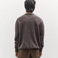 orSlow Simple Crewneck Sweater, Coffee Brown