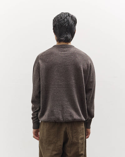 orSlow Simple Crewneck Sweater, Coffee Brown
