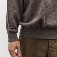 orSlow Simple Crewneck Sweater, Coffee Brown