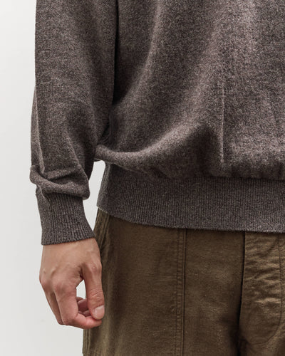 orSlow Simple Crewneck Sweater, Coffee Brown