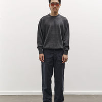 orSlow Simple Crewneck Sweater, Charcoal Gray