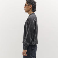 orSlow Simple Crewneck Sweater, Charcoal Gray