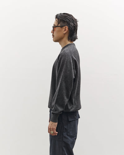 orSlow Simple Crewneck Sweater, Charcoal Gray