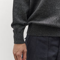 orSlow Simple Crewneck Sweater, Charcoal Gray