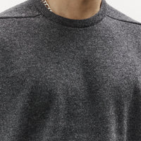 orSlow Simple Crewneck Sweater, Charcoal Gray