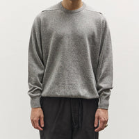 orSlow Simple Crewneck Sweater, Light Grey