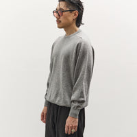 orSlow Simple Crewneck Sweater, Light Grey