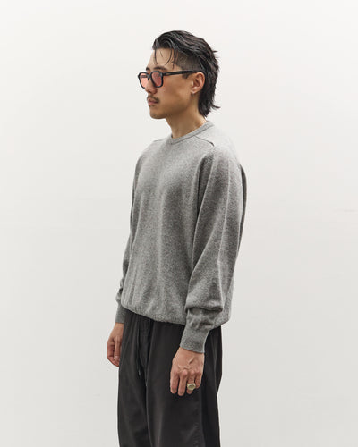orSlow Simple Crewneck Sweater, Light Grey