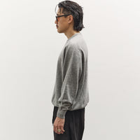 orSlow Simple Crewneck Sweater, Light Grey