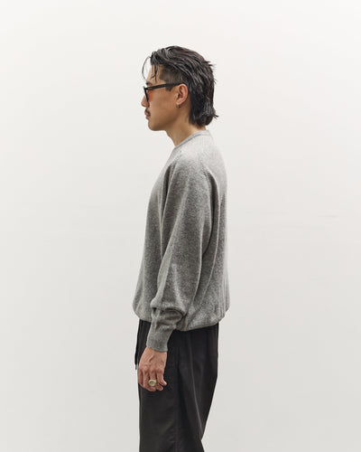 orSlow Simple Crewneck Sweater, Light Grey