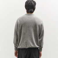 orSlow Simple Crewneck Sweater, Light Grey